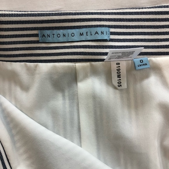 Striped Blue and White Pencil Skirt - Picture 2 of 4